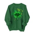 thumbnail image 7 of St. Patrick's Day Sweatshirt for Women Decorative Shamrock Heart Shape Graphic Crewneck Long Sleeve Loose Fit Soft Novelty Festive Holiday Pullover Top, 7 of 7