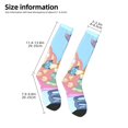 thumbnail image 2 of Masiiu Bluey Print Adult Crew socks, Comfortable Novelty Colorful Patterned, Breathable, Stylish Colorblock for Men Women, 2 of 6