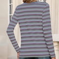thumbnail image 6 of Women's Striped Long Sleeve Shirts 2026 Spring Fall Tops Fashion Color Block Top Clothing Loose Crewneck Tee Blouses, 6 of 7