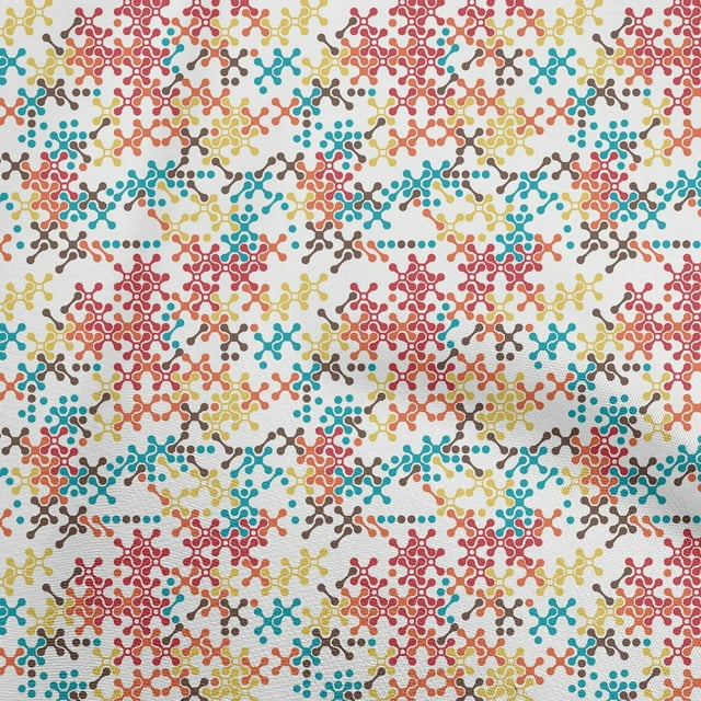 oneOone Cotton Cambric Red Fabric Abstracts Craft Projects Decor Fabric Printed By The Yard 56 Inch Wide