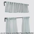 thumbnail image 4 of 3S Brother's Sheer Curtains Kitchen Valance Set of 3 Hanging Rod Pocket Window Valance Treatments Decorative Valances Tiers Café Curtains ( Teal Green 50"x14"Valance - 24"x40"Tiers), 4 of 6