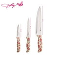 thumbnail image 5 of Dolly Parton 3-Piece Chef Knife Set with Rose Pattern Handles for Kitchen Prep, 5 of 5