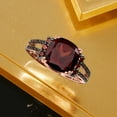 thumbnail image 5 of Ross-Simons 4.00 Carat Garnet and .31 ct. t.w. Red Diamond Ring in 14kt Rose Gold, Women's, Adult, 5 of 6