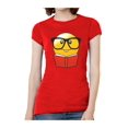 thumbnail image 1 of Womens Emoji Reading Book Short-Sleeve T-Shirt - Red - Medium, 1 of 1