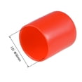 thumbnail image 3 of Rubber End Caps, 30mm ID Round End Cap Cover Red Screw Thread Protectors 5pcs, 3 of 3
