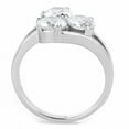 thumbnail image 2 of High polished (no plating) Stainless Steel Ring with AAA Grade CZ in Clear for Women Clear Stone Color Style TK3430 Size 8, 2 of 3