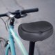 thumbnail image 4 of Sillín de bicicleta acolchado, cojín de asiento de bicicleta de repuesto cómodo y ancho sin punta de PU sin presión con suspensión de doble arco para bicicleta de carretera, montaña o plegable, 4 of 5