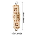 thumbnail image 3 of Wooden Bird Chew Toy, Hanging Parrot Foraging Blocks with Bell and Metal Hook, Cage Enrichment Toy for Small to Medium Parakeets Cockatiels Conures Caique, 3 of 7