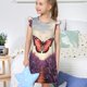 thumbnail image 4 of Fotbe Butterfly Over Lavender Vestido de Dormir para Niñas de 3 a 10 Años, Mangas Cortas, Estilo Princesa, Pijama Camisón con Mangas Voladas-XX-Large, 4 of 6