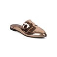 thumbnail image 1 of New Women Indulge Nomi-I Mirror Metallic Pointy Toe Slip On Flat Loafer Mule, 1 of 7