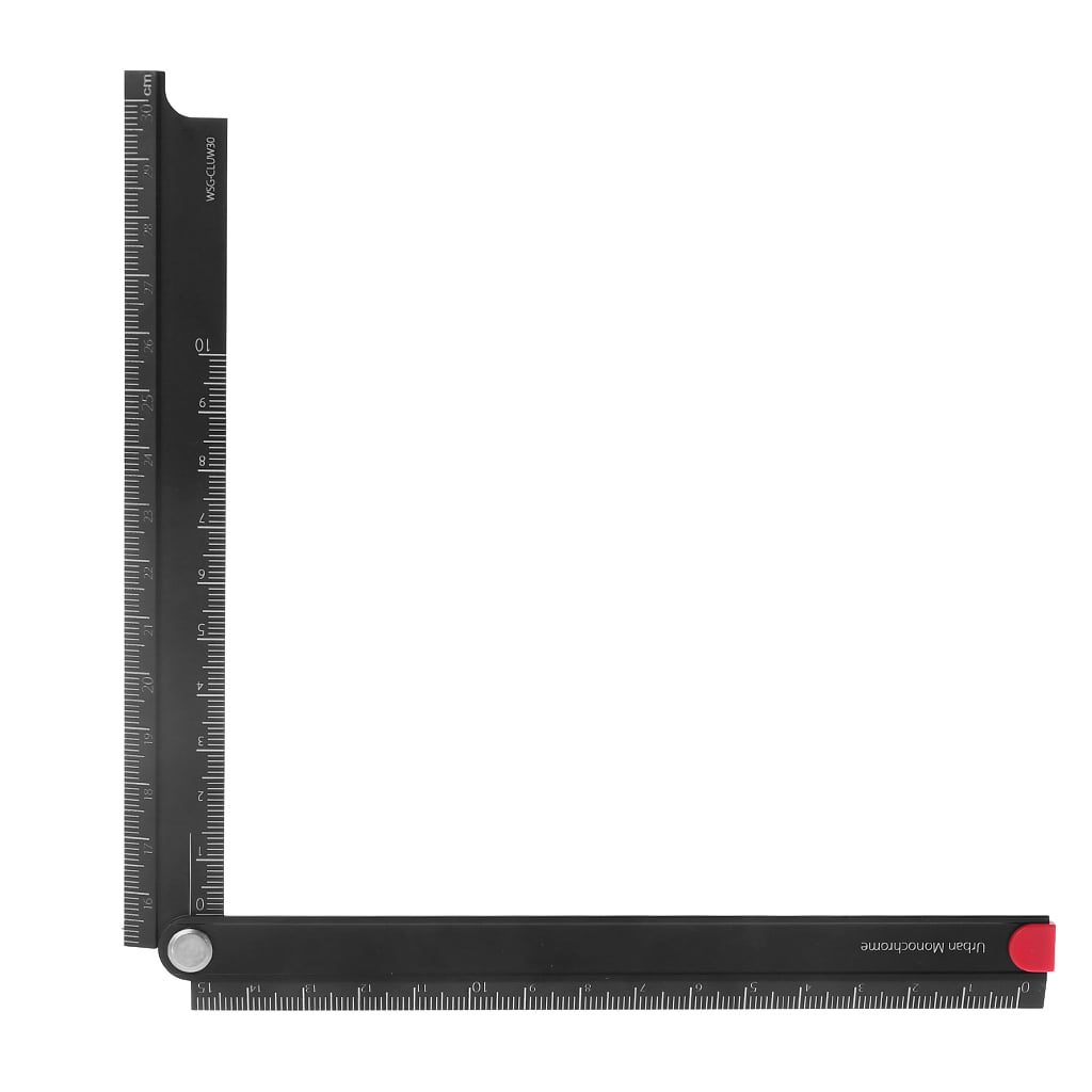 Folding Ruler Aluminum Alloy Ruler 0-300mm Simple 90° Folding Alloy Ruler 0-300mm Folding Metal Stationery Ruler 