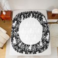 thumbnail image 5 of Feelyou Teen Bohemian Damask Twin Sheet Sets, Tribal Gothic Cat Bedding, 3-Piece, 5 of 7