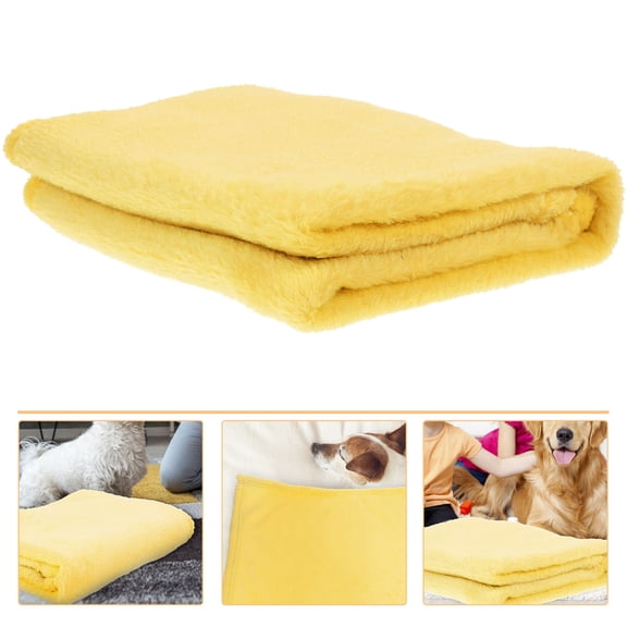 FOMIYES Dog Blanket For Couch Protection Fluffy Blanket Flannel Throw Blanket For Small Medium Large Dogs Washable Soft Puppy Blanket(50x70cm,Yellow)