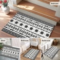 thumbnail image 5 of Black White Boho Entryway Rug 2'x3'&nbsp; Non Slip Front Door Mats, Vintage Abstract Art Ethnic Tribe Entrance Rugs Indoor Outdoor Carpet, Washable Floor Mats Small Area Rug for Bedroom Kitchen, 5 of 8