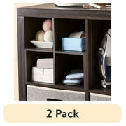 (2 pack) Better Homes & Gardens Quad Shelf Insert for Cube Organizers, Tobacco Oak