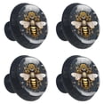 thumbnail image 2 of 4 Pcs Bee Knobs for Kitchen Cabinet Cupboard Dresser Bookcase Drawer Pulls Handles Round Home Decor, 2 of 8