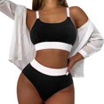 thumbnail image 2 of ylioge Womens Swimsuits Tankini Separates Two Piece High Waisted Bathing Suits Ladies Trendy Color-Block Stretchy Sleeveless Beach Swimsuit, 2 of 6