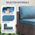 thumbnail image 6 of IdealHouse 7-Piece PE Rattan Wicker Outdoor Patio Furniture Set - Modular Sectional Sofa with Thick Cushions & Glass Top Coffee Table - Perfect for Garden, Balcony, and Porch Relaxation, 6 of 9