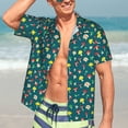 thumbnail image 5 of Lsque Mushrooms pattern Hawaiian Shirt for Men, Unisex Summer Beach Casual Short Sleeve Button Down Shirts-XX-Large, 5 of 9