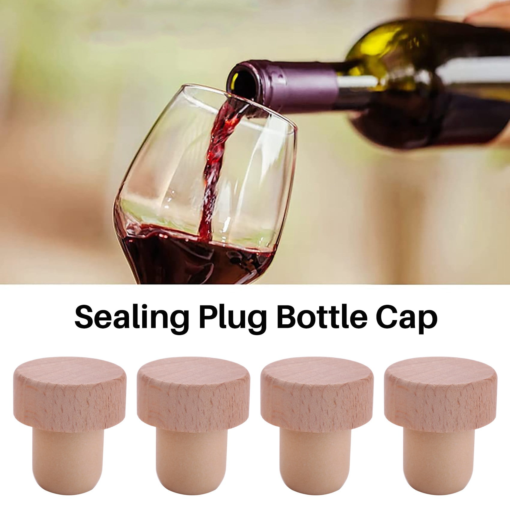 Cheers US 12Pcs Wine Bottle Corks T Shaped Cork Plugs for Wine Cork Wine  Stopper Reusable Wine Corks Wooden and Rubber Wine Stoppers Bottle Stoppers  Sealing Plug Bottle Cap 