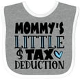 thumbnail image 3 of Inktastic Mommy's Little Tax Deduction Blue Hearts Boys or Girls Baby Bib, 3 of 4