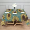 thumbnail image 3 of Blue Sunflower Pattern Square Tablecloth,Waterproof Square Table Cover,Wipeable Spillproof Washable Table Cover for Home Kitchen Party Decor 52"x52"(132x132cm), 3 of 6