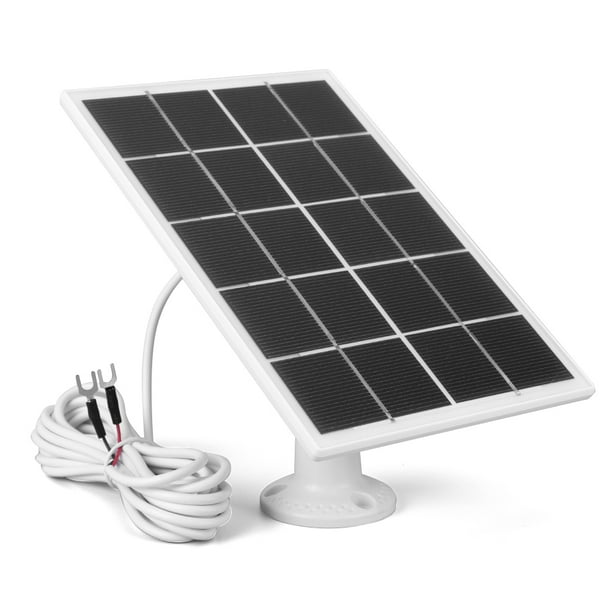Panel Solar Cargador para Timbre Anillo 20W IP65 Impermeable 9.8 Pies Cable Carga 360 ° Montaje Pared Ajustable Videos 4 3 2