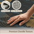 thumbnail image 6 of ODIKA 4'x6' Washable Area Rug Non-Slip, Chair-Friendly, Flatwoven Record Vinyl Retro Dj Turntable Featuring Grooves Wave Lines for Home Office, Under Desk, 6 of 7
