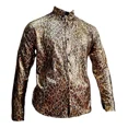 thumbnail image 1 of Camisa Manga Larga Metálica Animal Print, 1 of 6