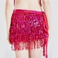 thumbnail image 3 of Women's Sequin Tassel Skirts Rave Fringe Hip Scarf for Festival/Halloween, 3 of 3