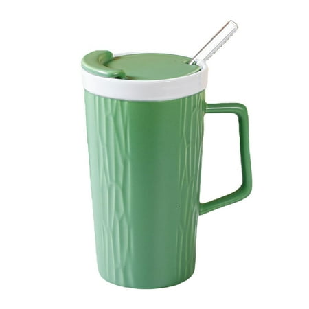 

Kleinley Ceramic Straw Cup Kitchen Supplies Drinkware Mug Blue Coffee Cups