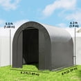 thumbnail image 3 of Outsunny 6' x 8' Outdoor Storage Shed, Galvanised Steel Portable Bike Shed, 3 of 10
