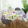 thumbnail image 6 of Coolnut Mardi Gras Rectangle Tablecloth Spill-Proof Polyester Table Cloth Table Cover for Kitchen Dining Picnic Holiday Party Decoration,60"x108", 6 of 7