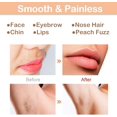 thumbnail image 3 of Facial Hair Removal Eyebrow Trimmer - Facial Shaver Device 2 in 1 Remover for Face Peach Fuzz Eyebrow Nose Ear Hair Chin Lips Armpit with LED Light Rechargeable for Women Men Travel Size (Gold), 3 of 5