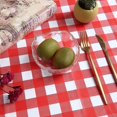 thumbnail image 2 of Mantel desechable fiesta festiva mantel a cuadros rojo y blanco rectangular impermeable resistente a las manchas picnic, 137*274 cm, 2 of 5