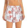 thumbnail image 2 of Salouo Tropical Corals Seahorse Print Women's 2 in 1 Running Shorts Double-Layer Shorts Athletic Workout Gym Yoga Shorts Running Shorts for Women-XX-Large, 2 of 7