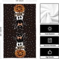 thumbnail image 2 of 2pcs Black Cat Pumpkin Ghost Halloween Kitchen Towels Dish Towels,18x26 Inch Bats Boo Halloween Decor Hand Towels, 2 of 6