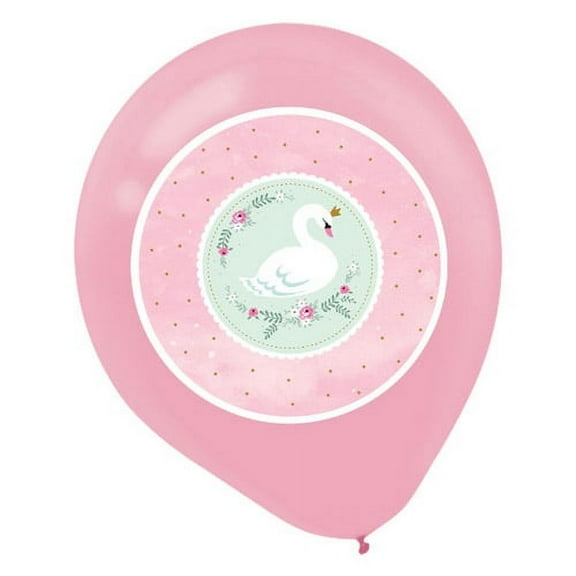 Sweet Swan Baby Shower Party Decoration Latex Balloons