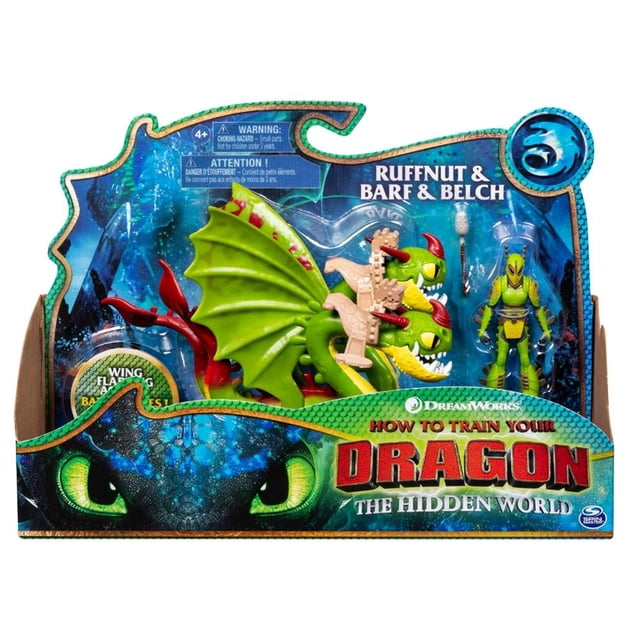 Dragón con Vikingo Spin Master Cómo Entrenar a tu Dragón Brutilda, Eructo y Guácara 8.2 Pulgadas