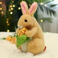 thumbnail image 2 of Bunny Stuffed Animals with Carrot,Easter Rabbit Plush Soft Cute Bunny Plush Toys Decoration for Boys and Girls Holiday Birthday Gift, 2 of 7
