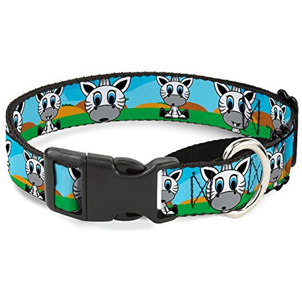 Buckle-Down Zebra Cartoon Martingale Dog Collar