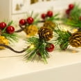 thumbnail image 2 of PMMIPNW Pine Cone Christmas String Lights Battery Operated, 6.5FT 20LED Christmas Garland with Red Berry Pine Cone Fairy String Lights for Indoor Outdoor Xmas Decorations, 2 of 8
