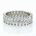 thumbnail image 2 of Sterling Silver Ladies Baguette Eternity Band Promise Ring Engagement Band - JAVA01307BGR-8, 2 of 4