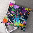 thumbnail image 7 of Colorful Dark Pillow Cover Colorful Splash Art Modern Cushion Cover Digital Mix and Match Bedroom Waist Decoration Pillow Cover  ，Multiple sizes, set of 2, 7 of 7