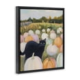 thumbnail image 2 of Stupell Industries Modern Kitten & Pumpkins in Field Black Floating Frame Canvas Art, 17 x 21, by The Prints Vibe, 2 of 8