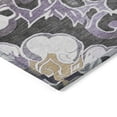thumbnail image 3 of Addison Rugs Chantille Indoor/Outdoor Traditional Global Purple Machine Washable Round Rug, 8' x 8', 3 of 8