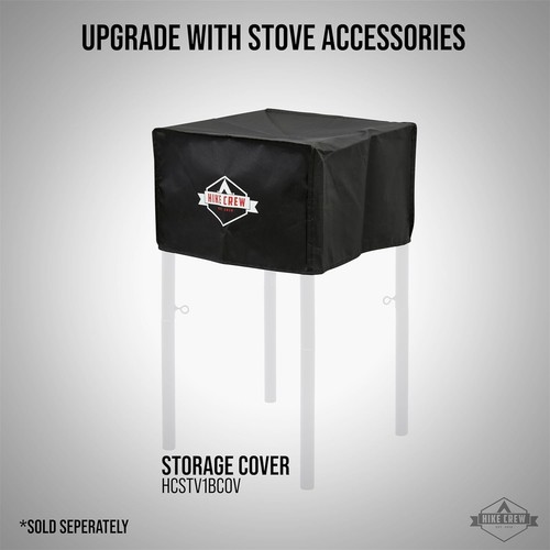 Hike Crew Propane Cast Iron 1-Burner Camping Stove 75,000 BTU Portable Outdoor Cooking