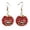 Red, variant on Halloween Pumpkin Earrings With Rhinestone Details And Jack O Lantern Face Dangle Drop Design For Party(Orange-5.9cm)