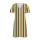 thumbnail image 5 of Puntoco Vestido De Manga Corta Con Cuello En V, Estampado De Verano Para Mujer, Talla Grande, Suelto, Dorado, Xxl, 5 of 7