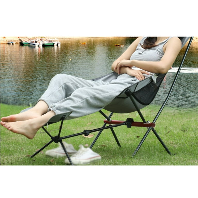 Outdoor Folding Chair Footstool Portable Recliner Lazy Foot
